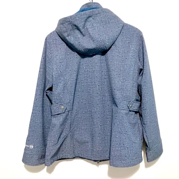 Free Country Coat Women Size XL Blue Zip with Hood - Picture 2 of 8